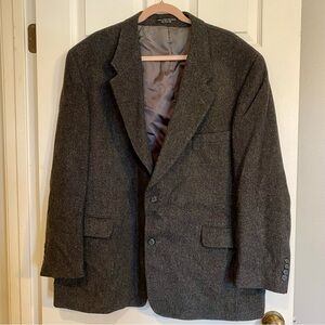 Chereskin Classic Gray Herringbone Sports Coat Blazer - Camel Hair Blend - 48R